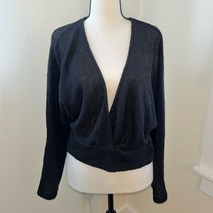 NWT URBAN OUTFITTERS Surplice Wrap Cropped Sweater